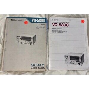 VTG Original Sony VO-5800 Video Recorder Service Manual + Operating Instructions